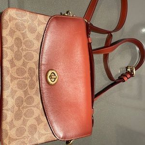 Coach brown purse.  9 3/4x7